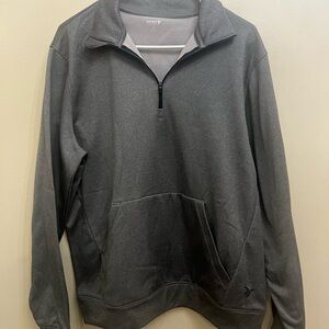 Old Navy Gray Zip Up Sweater with Stand-Up Collar